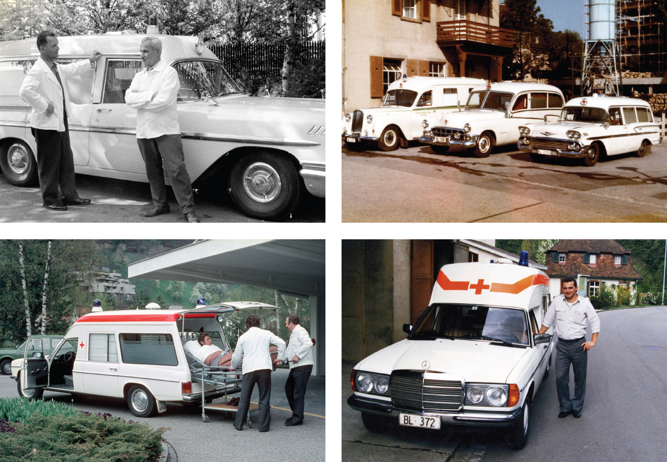 Krankenwagen des KSBL zwischen Anfang der 1960er bis Ende der 1970er Jahre
