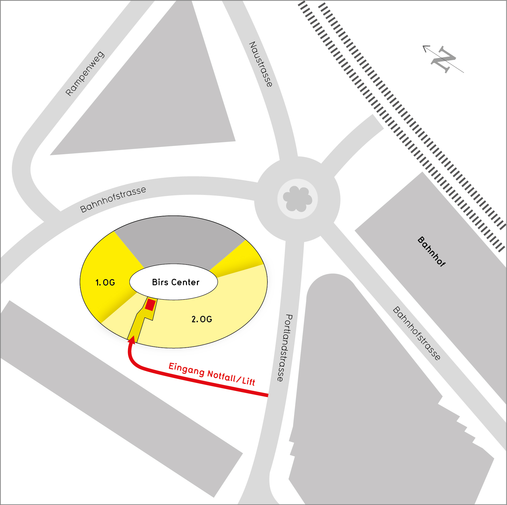 Situationsplan Gesundheitszentrum Laufen