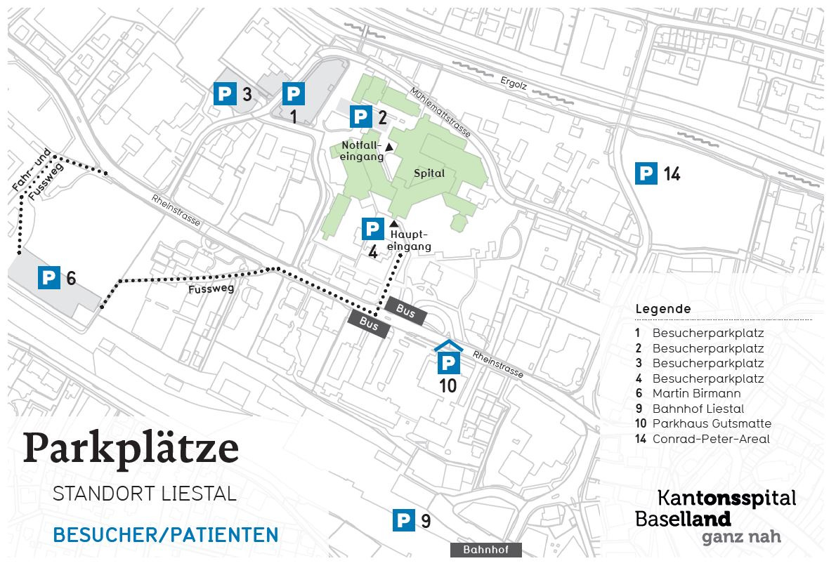 Parkplätze Kantonsspital Baselland Liestal
